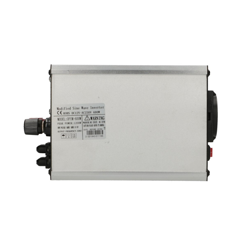 Extralink OPIM-600W | Convertidor de voltaje | 12V, 600W sinusoidal modificada, USB-A, USB Type C - Imagen 4