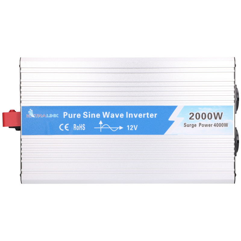 Extralink OPIP-2000W | Conversor de tensao | 12V, 2000W seno puro, USB-A, USB Type C - Imagem 5