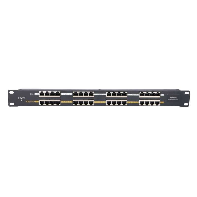 Extralink 16 Port PoE Injector, 16x 100Mb/s RJ45, Rack Kasa - Görsel 2