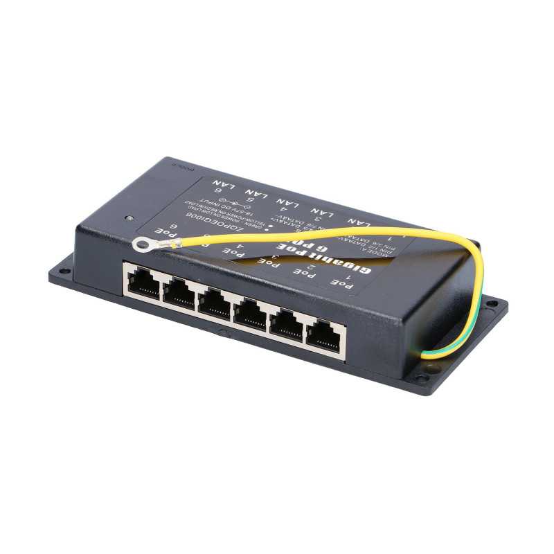 Gigabit PoE инжектор Extralink на 6 портов, 6x 1000Mb/s RJ45 - Изображение 4