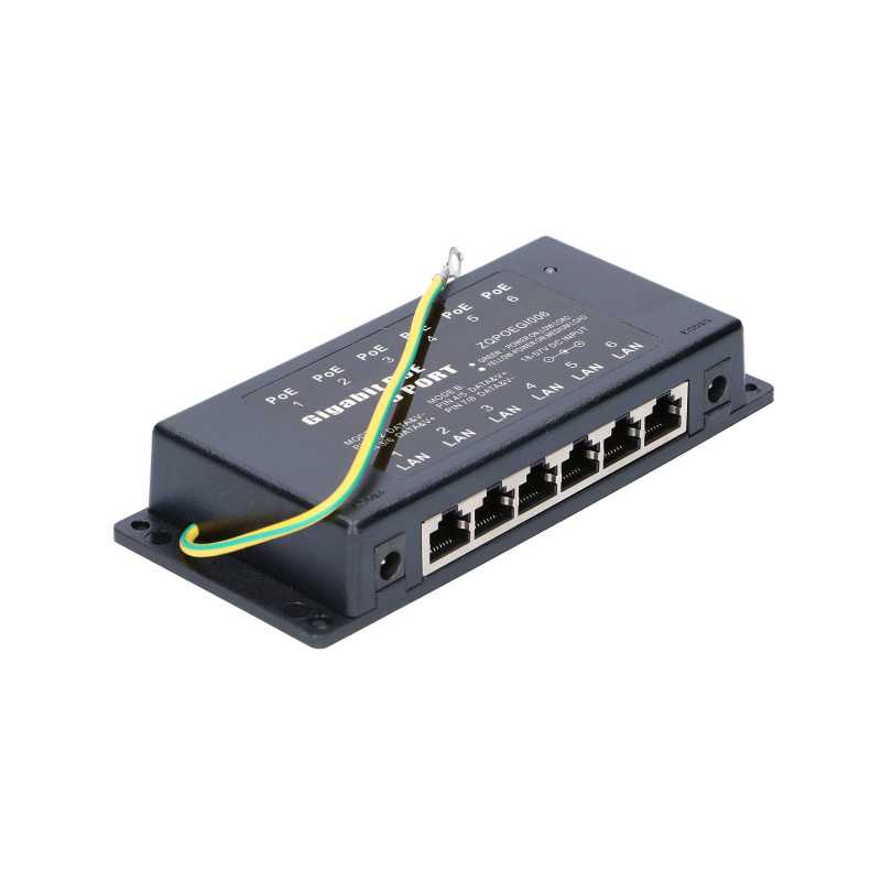 Extralink 6 Portový | Gigabit PoE Injector | 6x 1000Mb/s RJ45 - Obrázek 5