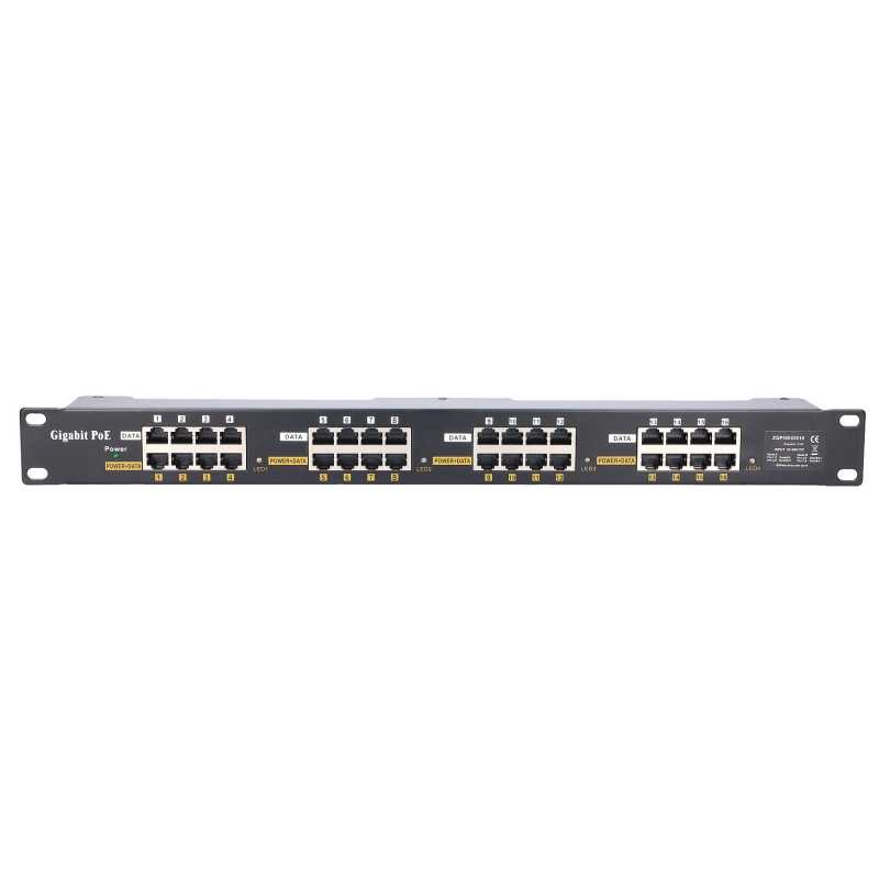 Extralink 16 Port | Gigabit-PoE-Injektor | 16x 1000Mb/s RJ45, Rackmontage - Bild 2