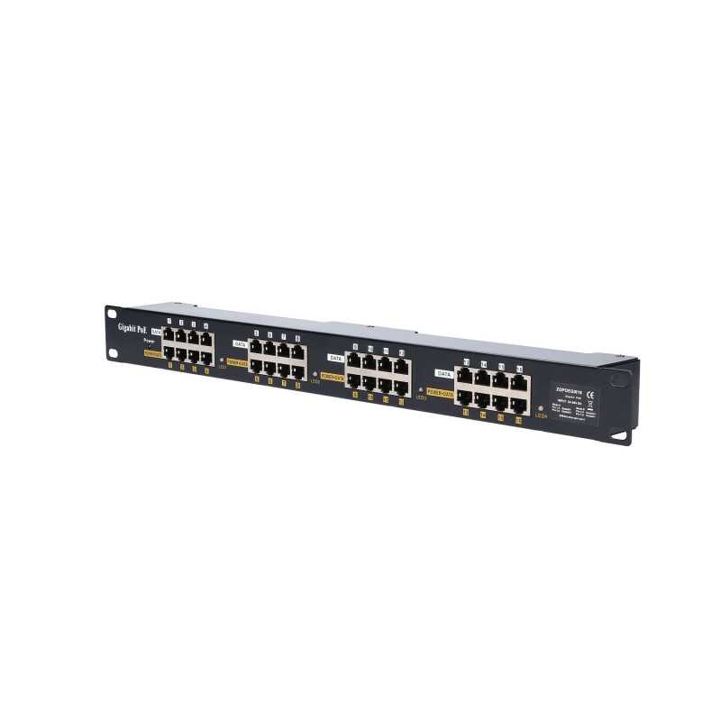 Extralink 16 Portový | Gigabit PoE Injector | 16x 1000Mb/s RJ45, Rackový kryt - Obrázek 4