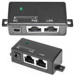 PoE инжектор Extralink на 1 порт, 1x 100Mb/s RJ45, Блок