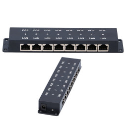 Extralink 8 Puertos | PoE Inyector | 8x 100Mb/s RJ45