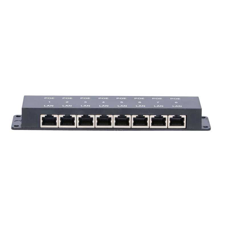 PoE инжектор Extralink на 8 портов, 8x 100Mb/s RJ45 - Изображение 2