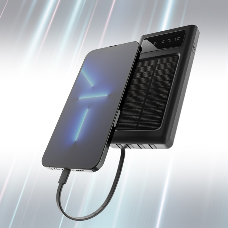 Extralink EPB-091 10000mAh Černá | Powerbank | Solar Power bank, USB-C - Obrázek 12