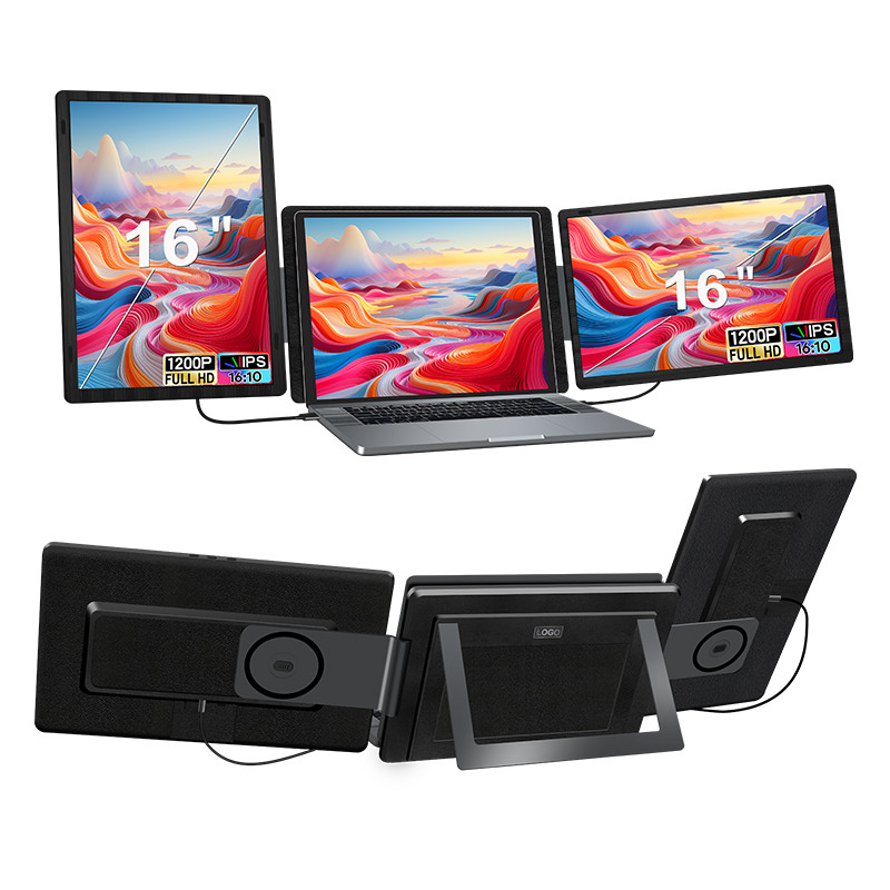 EXTRALINK SMART LIFE 16" 2-SCREEN MONITOR FOR LAPTOPS 12" TO 18.5" S9G - Imagen 2