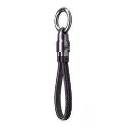 EXTRALINK SMART LIFE CABLE 240W USB-C - USB-C KEYCHAIN, 22CM, NYLON BRAIDED, BLACK - Immagine 2