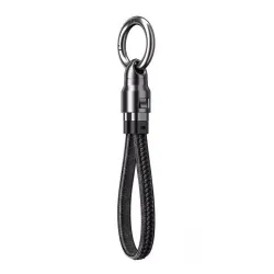 EXTRALINK SMART LIFE CABLE 240W USB-C - USB-C KEYCHAIN, 22CM, NYLON BRAIDED, BLACK - Zdjęcie 2
