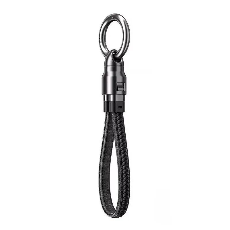 EXTRALINK SMART LIFE CABLE 240W USB-C - USB-C KEYCHAIN, 22CM, NYLON BRAIDED, BLACK - Zdjęcie 2