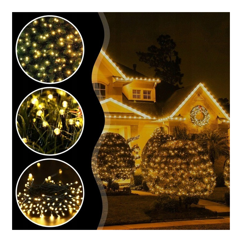 EXTRALINK LAMPKI ŚWIATEŁKA CHOINKOWE 500LED ZEWNĘTRZNE WEWNĘTRZNE BIAŁE CIEPŁE 35M - Imagen 3