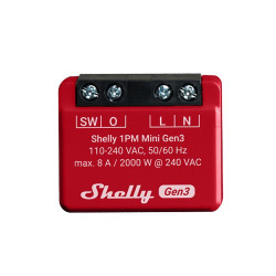 SHELLY 1PM MINI GEN3 SMART SWITCH, WIFI BLUETOOTH WITH POWER MEASUREMENT - Imagem 2
