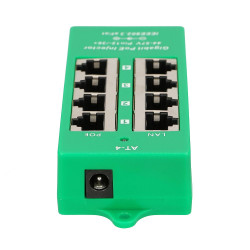 Extralink 4 Portowy | Gigabit PoE Injector | Active, 4 ports Gigabit 802.3at/af, Mode A - Image 6