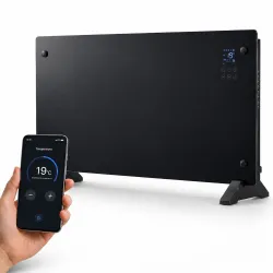 EXTRALINK SMART GLASS PANEL HEATER, BLACK, 2000W, WIFI, LPL-23A - Imagem 2