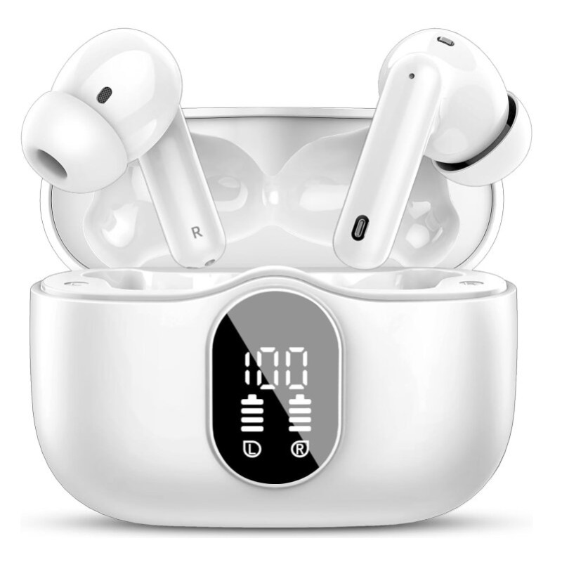 EXTRALINK LIFESTYLE SŁUCHAWKI Z WYŚWIETLACZEM PIXELBUDS BIAŁE