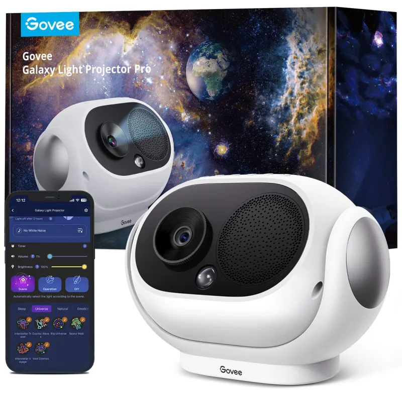 Govee H6092 Galaxy Light Projector Pro Projektor gwiazd, lampka nocna 2.4GHz Wi-Fi + Bluetooth