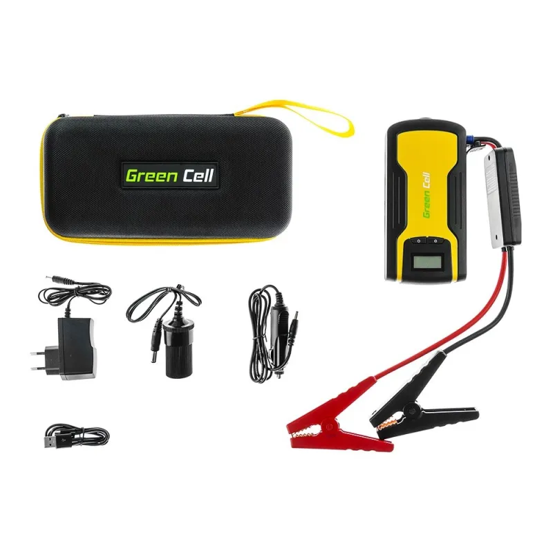 Green Cell CJS01 Car Jump Starter Portable Power Bank, Powerbank, 11100 mAh, Li-Polymer, 5V 2.1A (USB)