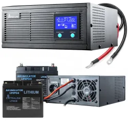 Záložní zdroj Extralink Piorun 3000VA/2100W Sada + 2x Extralink LiFePO4 12.8V 60Ah Baterie, Čistá sinusovka, Napětí baterie 12.8