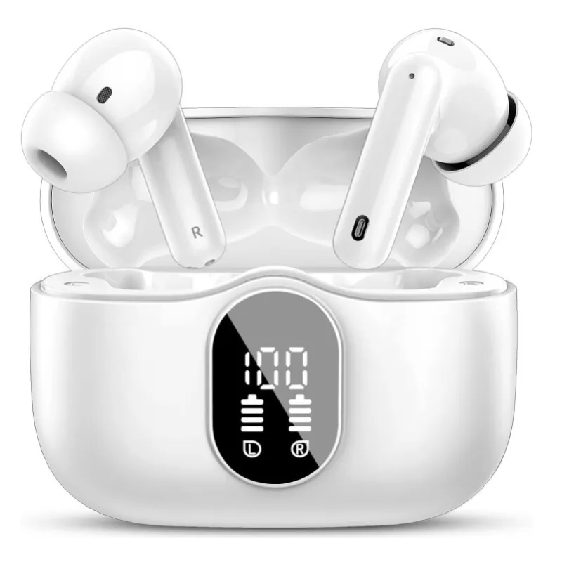EXTRALINK LIFESTYLE SŁUCHAWKI Z WYŚWIETLACZEM PIXELBUDS BIAŁE