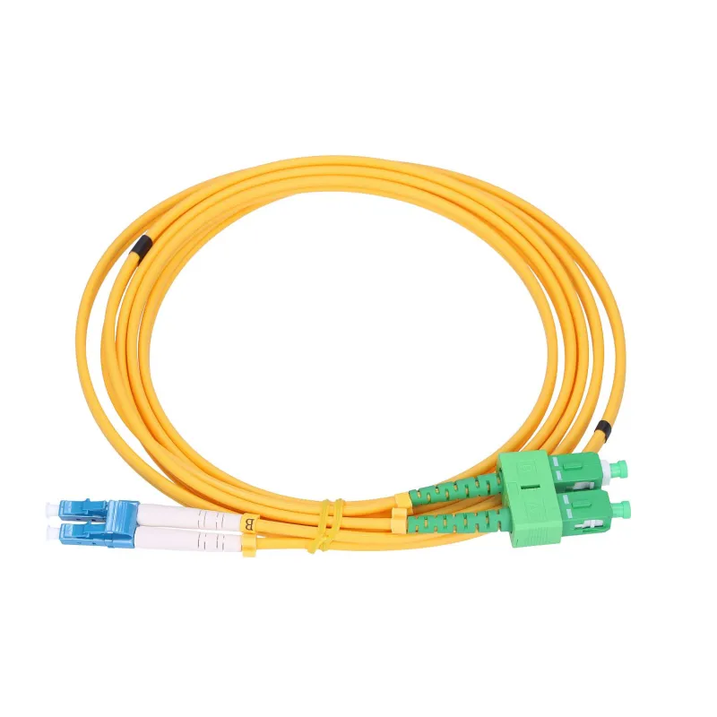 Cable Patchcord Extralink SC/APC-LC/UPC, Monomodo, Dúplex, G652D, 3mm, 10m