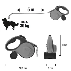 PUPILPLANET SMYCZ AUTOMATYCZNA 5M LED Z POJEMNIKIEM NA WORKI