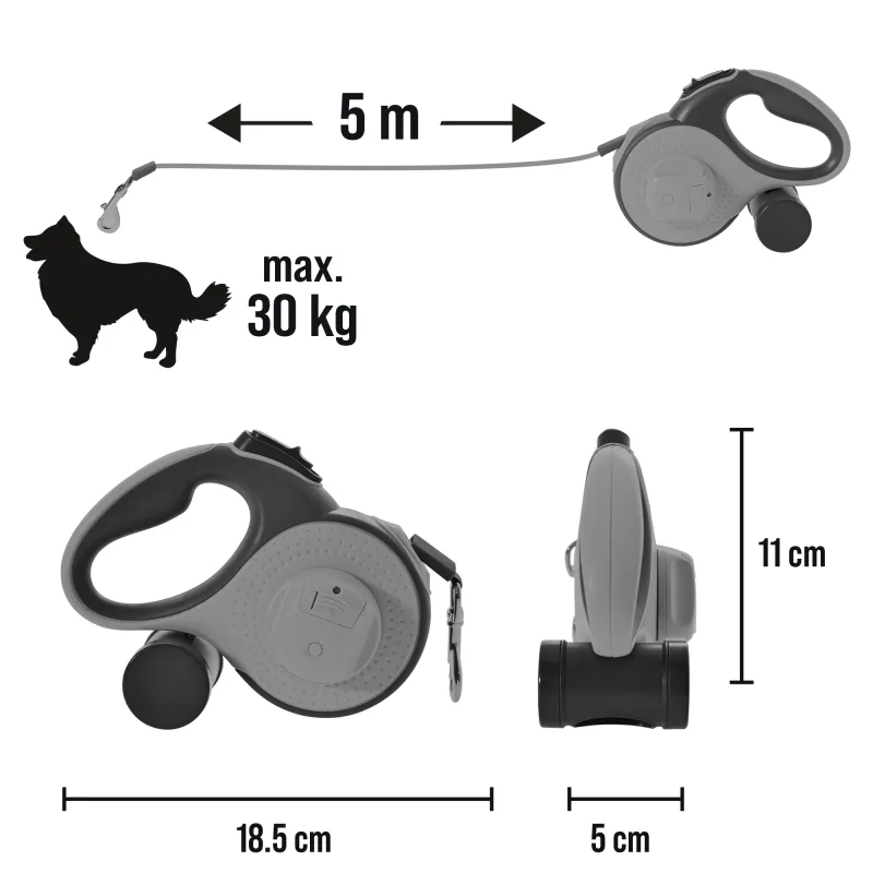 PUPILPLANET SMYCZ AUTOMATYCZNA 5M LED Z POJEMNIKIEM NA WORKI