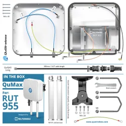 QuWireless QuMax A955M | LTE + Wi-Fi + GPS Antena | para Teltonika RUT956/RUT955