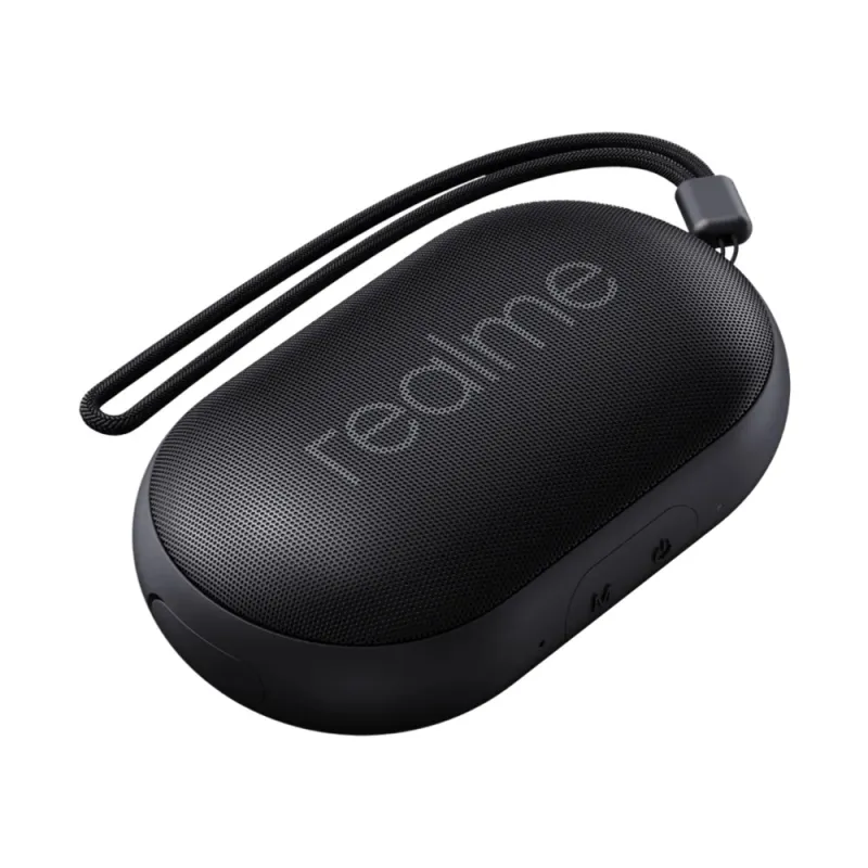 Realme Pocket Bluetooth Speaker Classic Black | Tragbarer Lautsprecher | Bluetooth 5.0, IPX5, USB-C