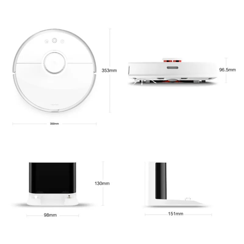 Roborock S50 | Inteligentní vysavač | Robot Vacuum Cleaner 2 Bíly