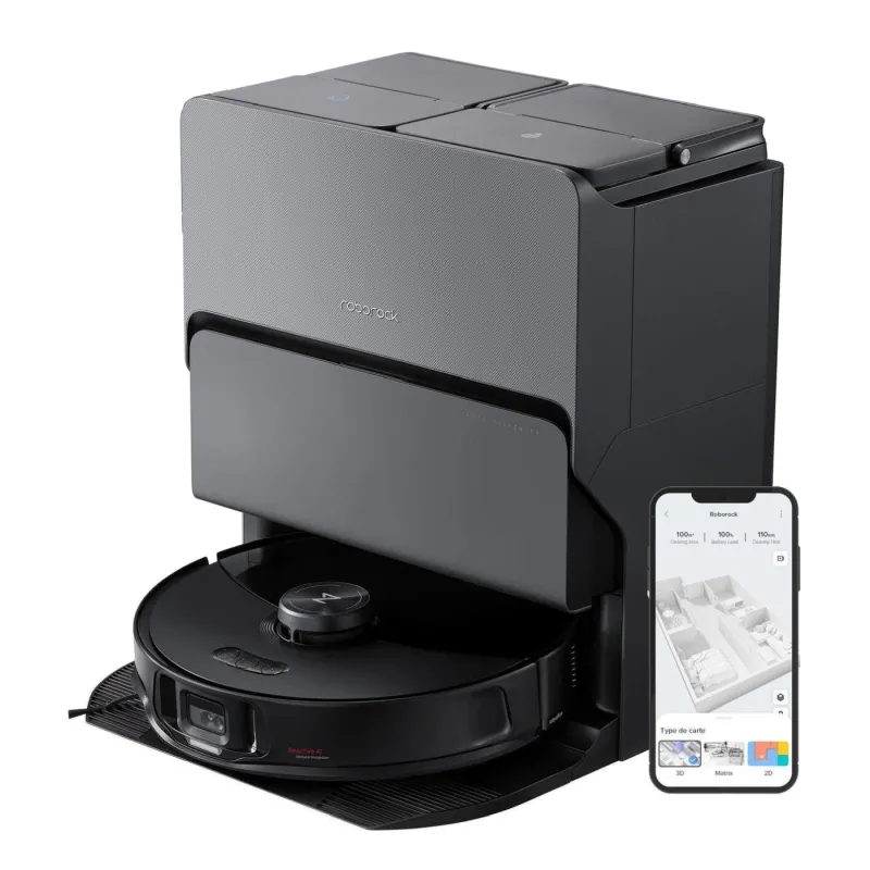 Roborock S8 MaxV Preto | Aspirador Inteligente | Aspirador robô