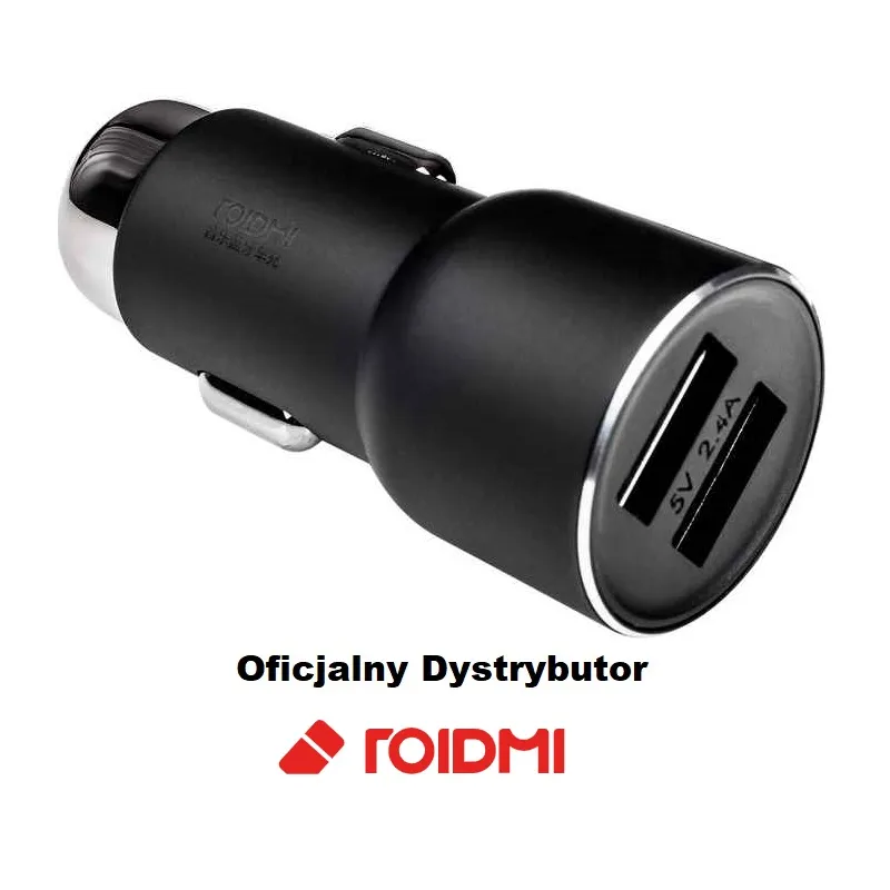 Roidmi 3S | Caricabatteria da auto con sintonizzatore FM | Bluetooth, nero