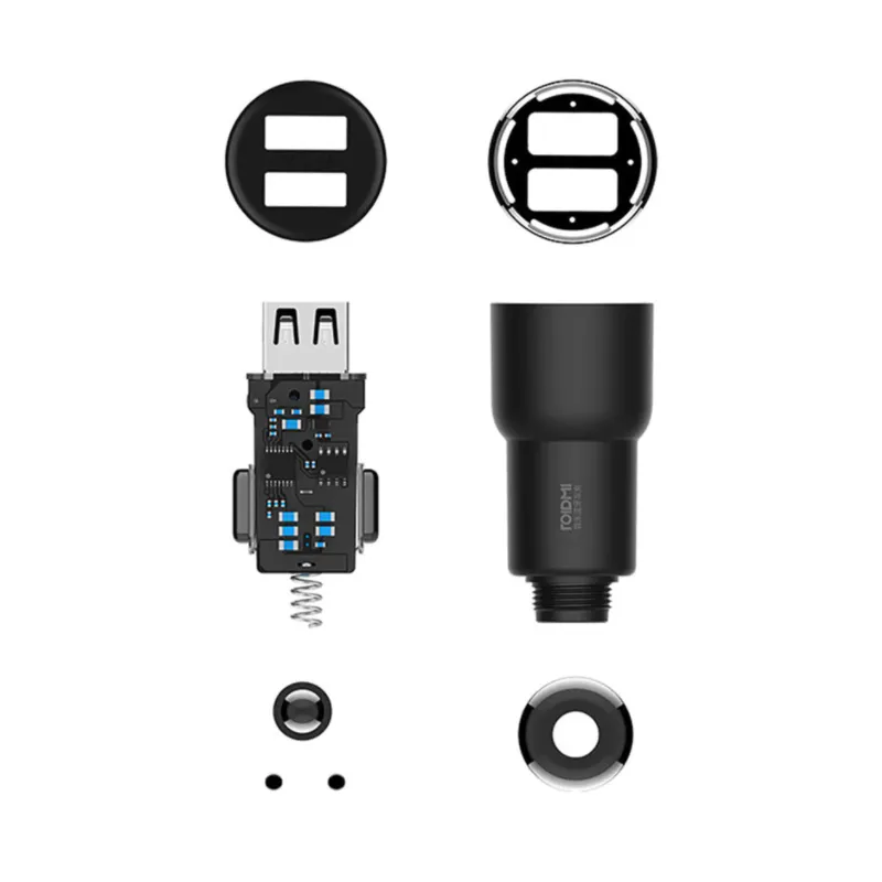 Roidmi 3S | Ładowarka samochodowa z transmiterem FM | Bluetooth, Kolor Czarny