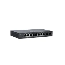 Ruijie Reyee RG-EG210G-P Router, 10x RJ45 1000Mb/s, 8x PoE+, 70W, 100 Benutzer, Cloud-Verwaltung