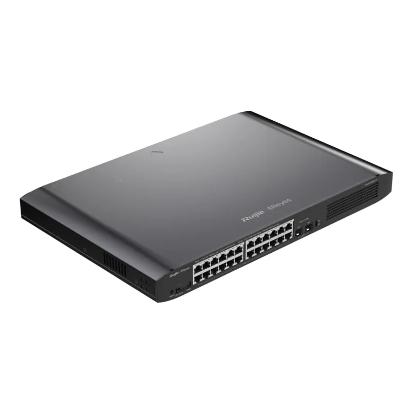 Switch Ruijie Reyee RG-ES226GC-P, 24x RJ45 1000Mb/s PoE+, 2x SFP, 370W, Gerenciamento em Nuvem