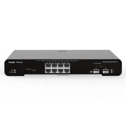 Switch Ruijie Reyee RG-NBS3100-8GT2SFP-P, 10x RJ45 1000Mb/s, 8x PoE+, 2x SFP, 125W, gestione cloud, Layer 2