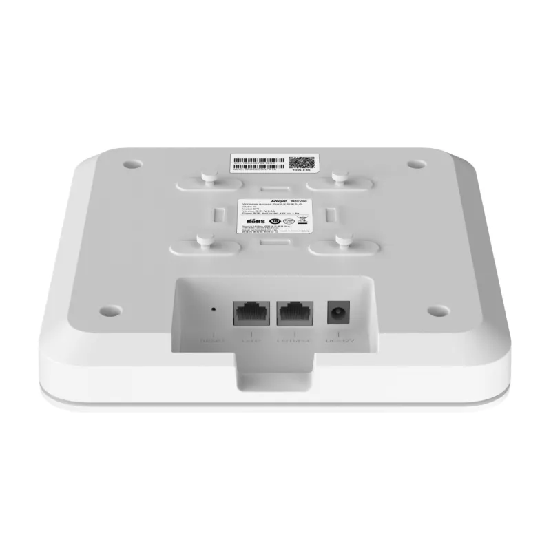 Punto di accesso Ruijie Reyee RG-RAP2260(G), Wi-Fi 6 AX1800, 2x RJ45 1000Mb/s, 100 clienti, montaggio a soffitto