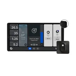 Shelly Wall Display X2 Czarny + BLU H&T | Inteligentny panel sterowania z przekaźnikiem | 5A WiFi/Bluetooth