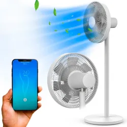 Ventilatore da pavimento SmartMi Standing Fan 2S, Bianco, Batteria integrata da 2800mAh, ZLBPLDS03ZM