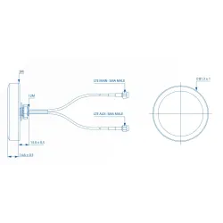 Teltonika 003R-00252 | LTE Antenna | mounted on roof, SMA, COMBO MIMO