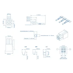 Teltonika PR4MK04K | Enchufe de 4 pines | 4 pines, modelo PR4MK04K para routers Teltonika