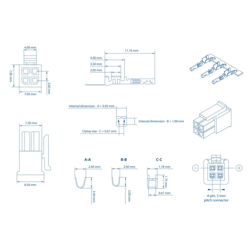 Teltonika PR4MK04K | Enchufe de 4 pines | 4 pines, modelo PR4MK04K para routers Teltonika