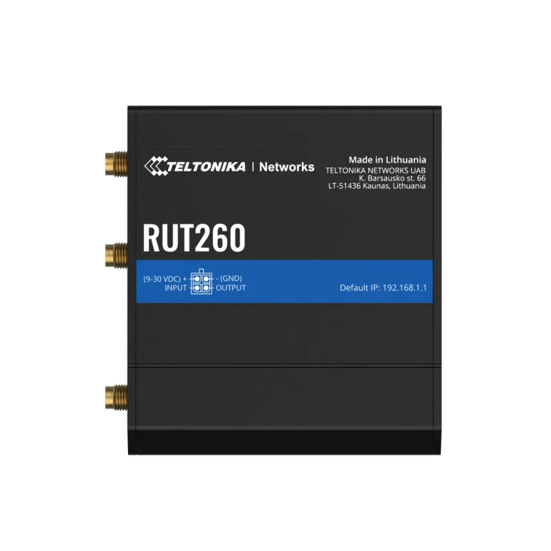Teltonika RUT260 | Router Industrial LTE | Cat.6, 2x LAN 100Mb/s WiFi 2.4GHz, RUT260 000000