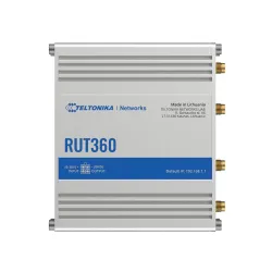 Roteador LTE Industrial Teltonika RUT360, Cat.6, 1x LAN, 1x WAN 100Mb/s WiFi 2.4GHz, RUT360 000000