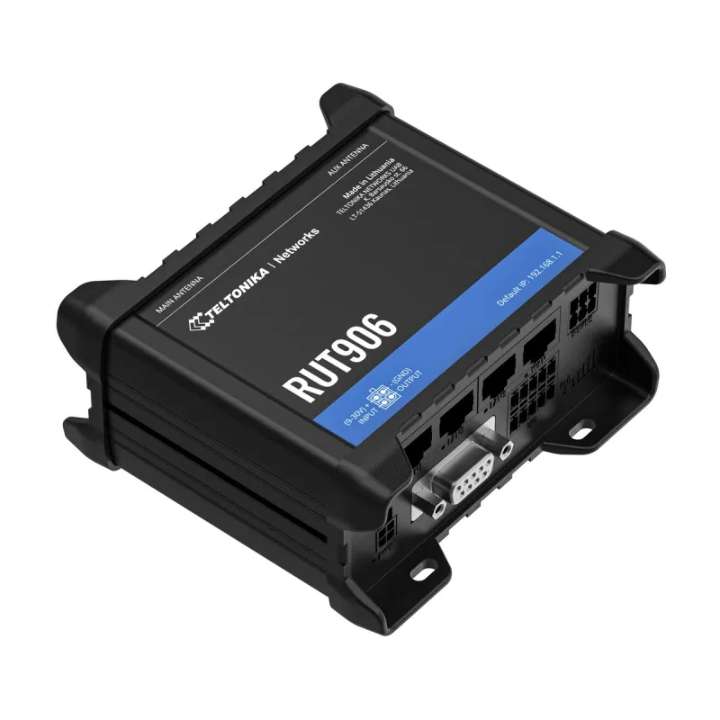 Teltonika RUT906 | Roteador industrial 4G LTE | Cat.4, WiFi, Dual Sim, 1x WAN, 3X LAN, IP30