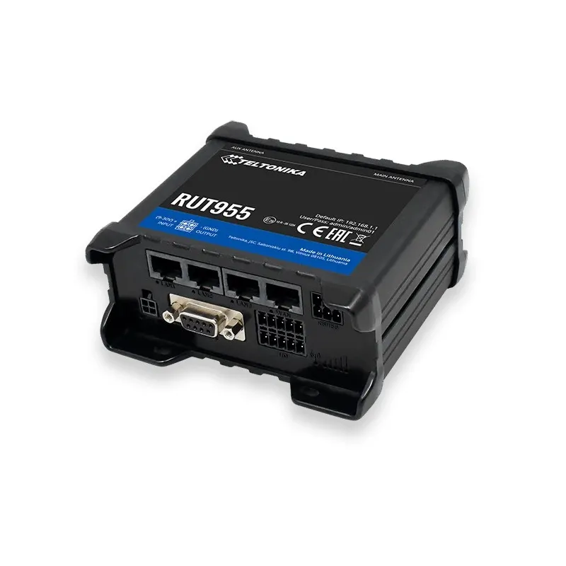 Teltonika RUT955 | Profesjonalny przemysłowy router 4G LTE | Cat.4, WiFi, Dual Sim, GPS, 1x WAN, 3X LAN, Antena GPS, RUT955 T033