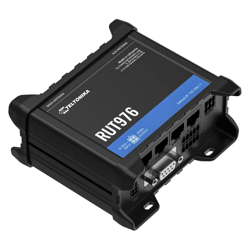 Teltonika RUT976 Redcap 5G | Router 5G | Wi-Fi 4, Dual SIM, 4x FE LAN, RS232, RS485