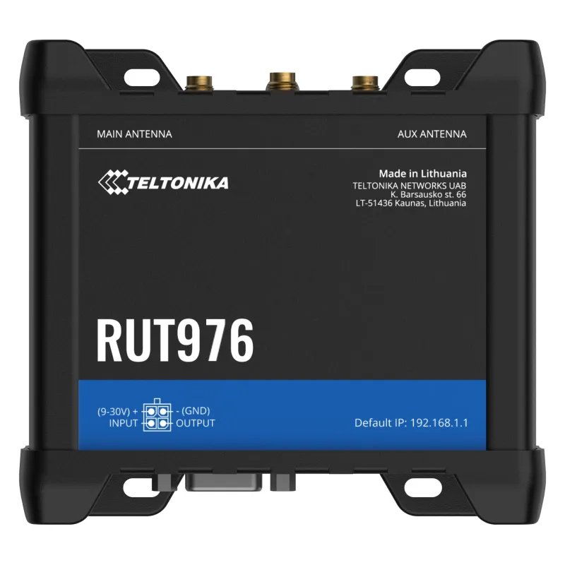 Teltonika RUT976 Redcap 5G | Router 5G | Wi-Fi 4, Dual SIM, 4x FE LAN, RS232, RS485