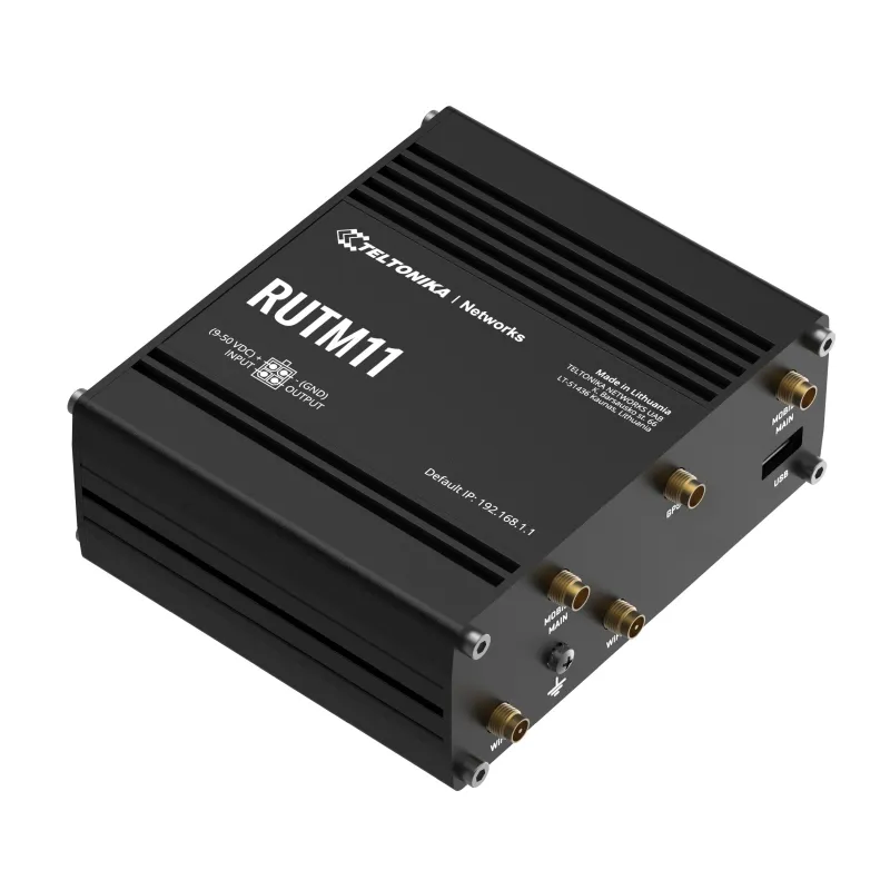 Teltonika RUTM11 | Průmyslový 4G LTE router | Cat 6, 4x GbE, GNSS, Wi-Fi 5, Dual SIM