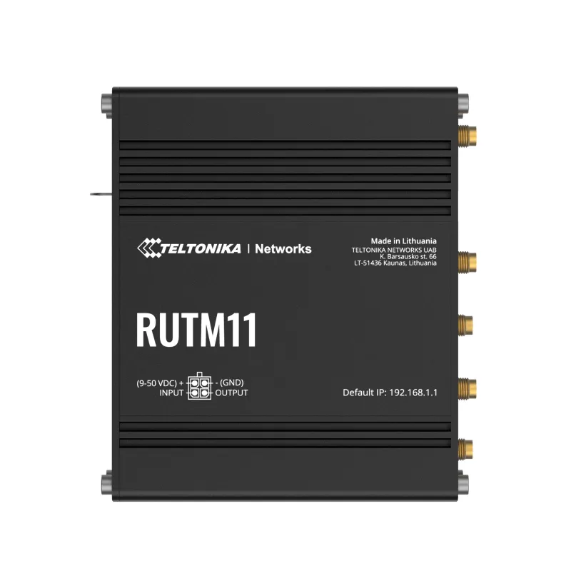 Teltonika RUTM11 | Przemysłowy router 4G LTE | Cat 6, 4x GbE, GNSS, Wi-Fi 5, Dual SIM